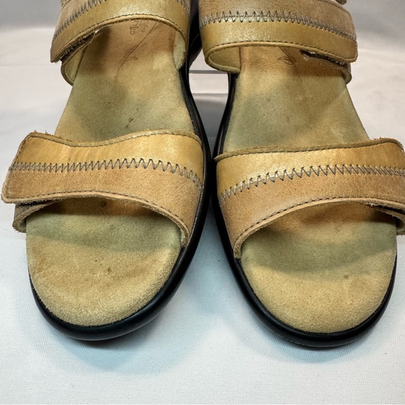 SAS Nudu Dawn Heel Strap Sandals Woman’s 8M Metallic Blush Pink Two-Tone Leather - Picture 2 of 16